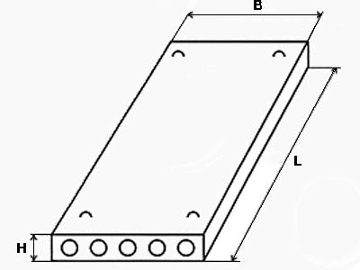 Несущая железобетонная плита перекрытия - схема