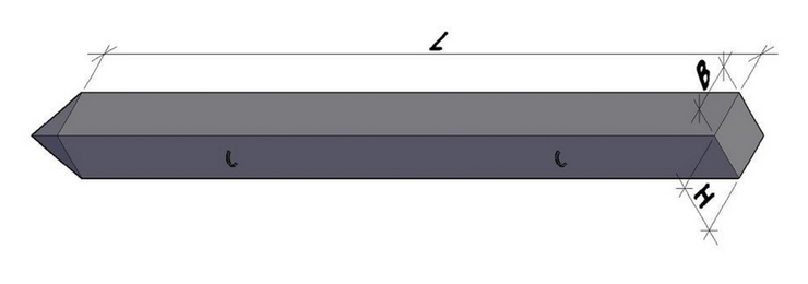 Столб железобетонный - схема и размеры